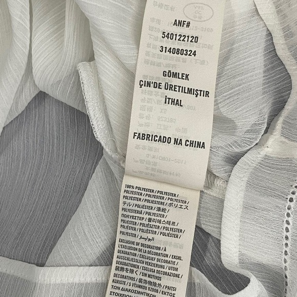 gilly hicks white sheer ruffle blouse Size XS - Picture 6 of 6